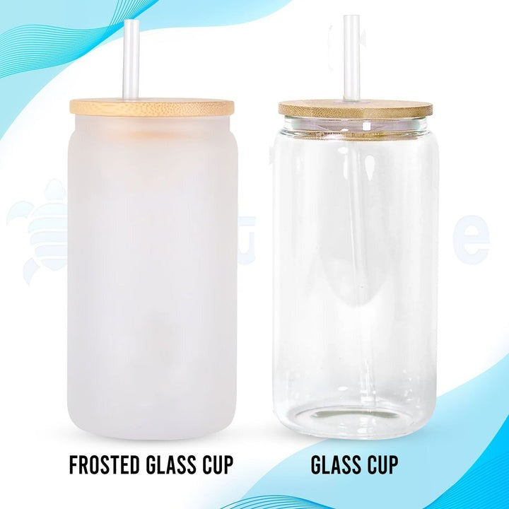 Christian Clear Glass Can with Bamboo Lid and Straw, Bible Verse Floral Cup, Scripture Iced Coffee Tumbler, Faith Gift for Women GCLAF33